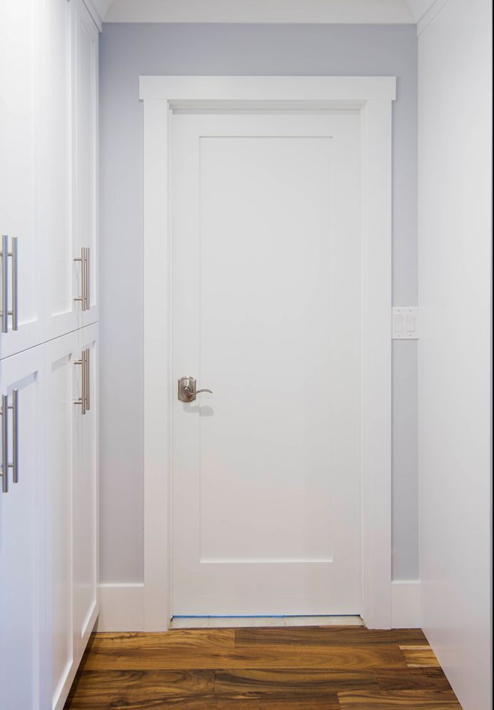 PRIMED WHITE SOLID CORE 1 PANEL SHAKER MISSION STYLE INTERIOR DOOR IN 1011 